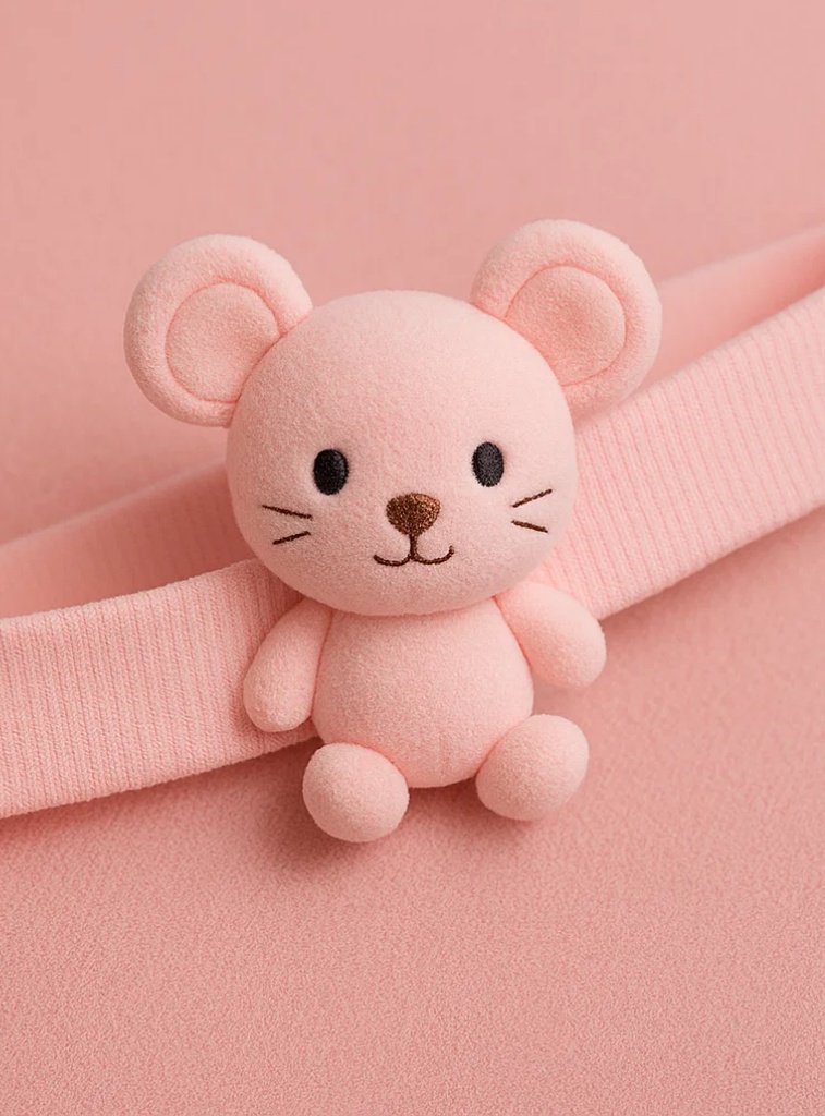Cute Mouse Plush Baby Headband – Soft Cartoon Animal Headwrap for Newborns & Infants
