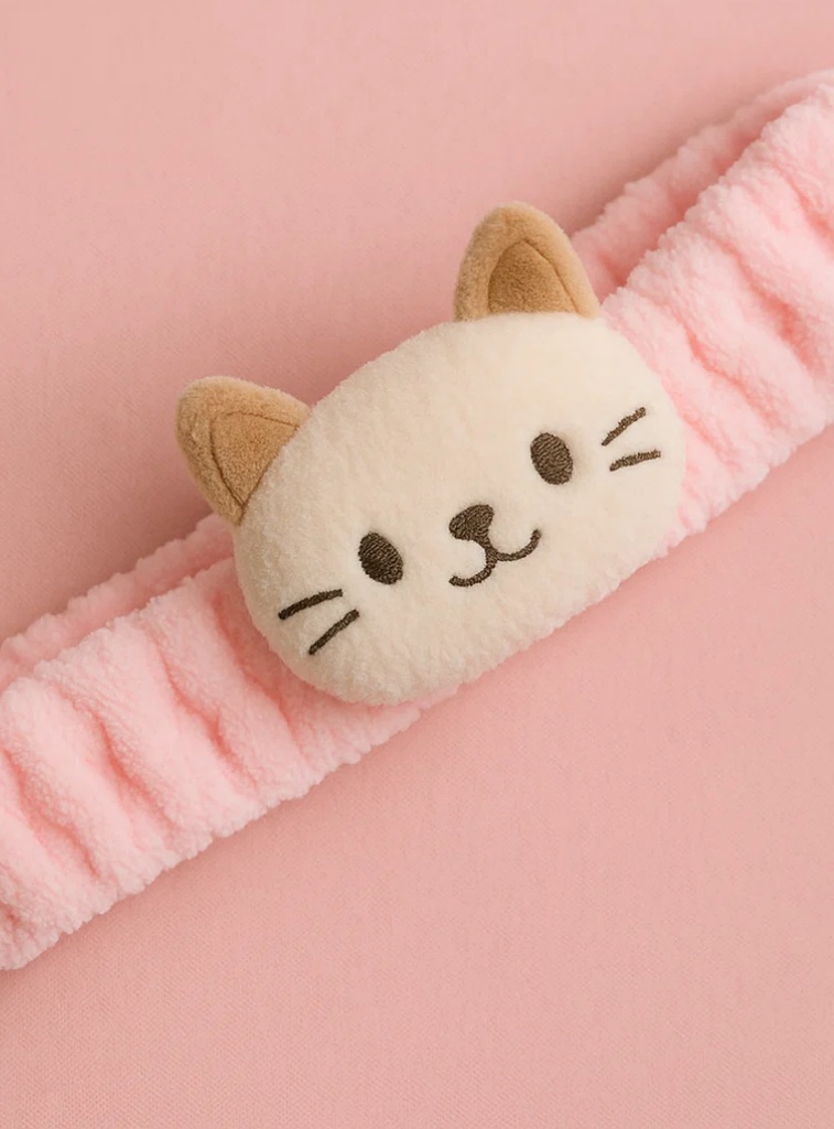 Katzenstern Plüsch-Baby-Stirnband – Weiches Cartoon-Tier-Stirnband für Neugeborene & Babys