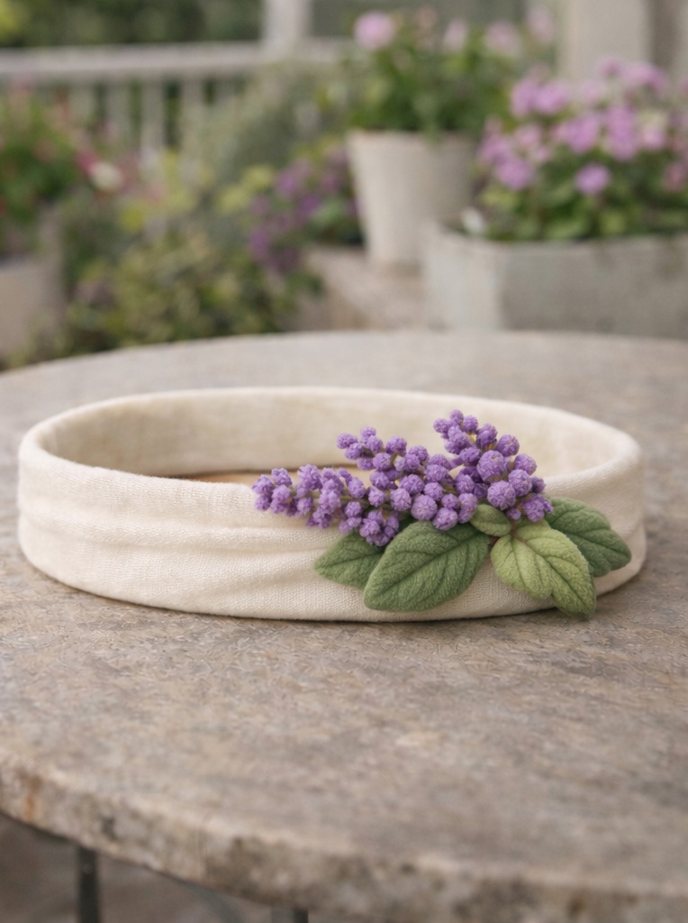 Prémiová dětská čelenka s levandulovým motivem – Ideální pro dárkové sady a přírodní kolekce