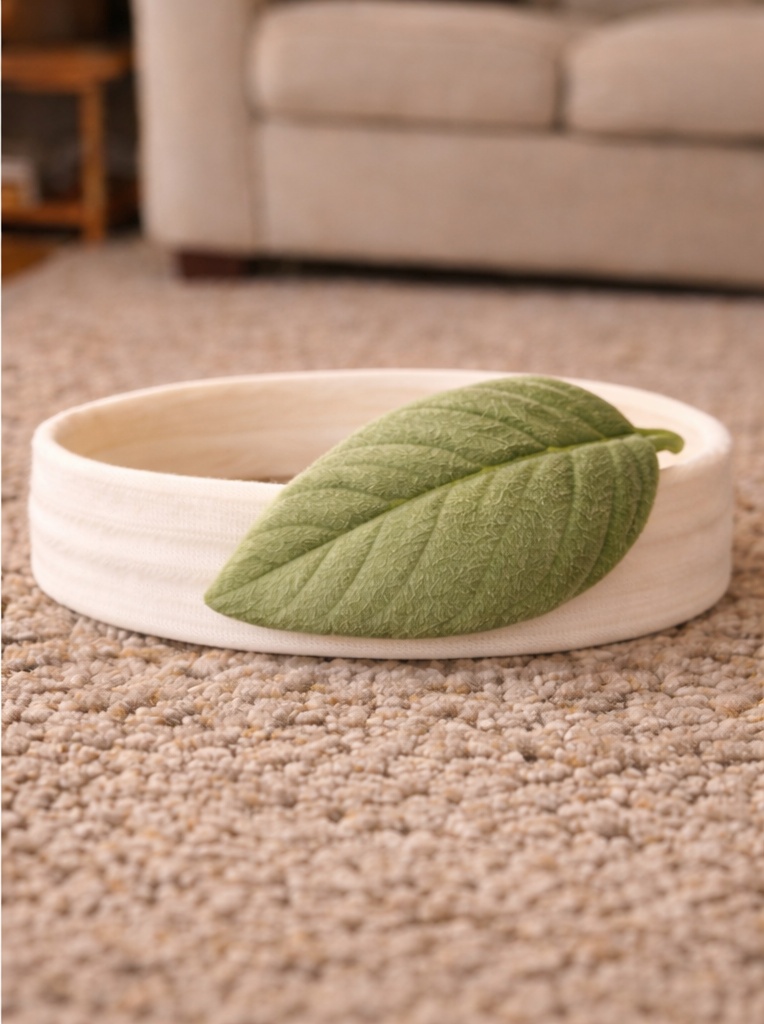 Bandeau bébé feuille double vert – Élégance minimaliste pour collections bio