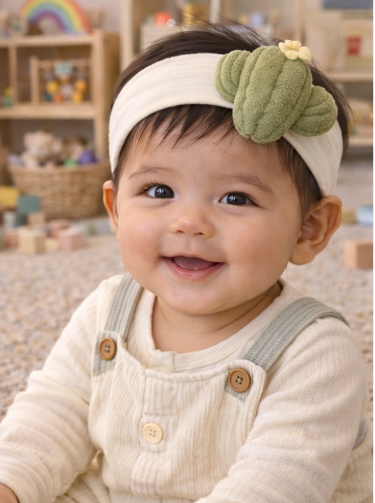 Roztomilá čelenka pro miminka s kaktusem – ideální pro B2B zákazníky