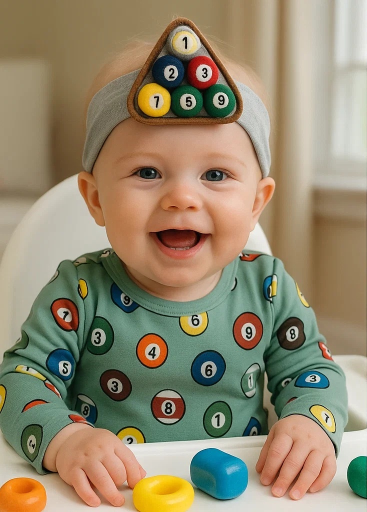 Rack 'Em Up! Billiard Baby Headband