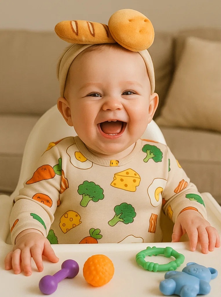 Baby Bread Plush Headband | Infant Cartoon Style Adjustable Hair Accessory