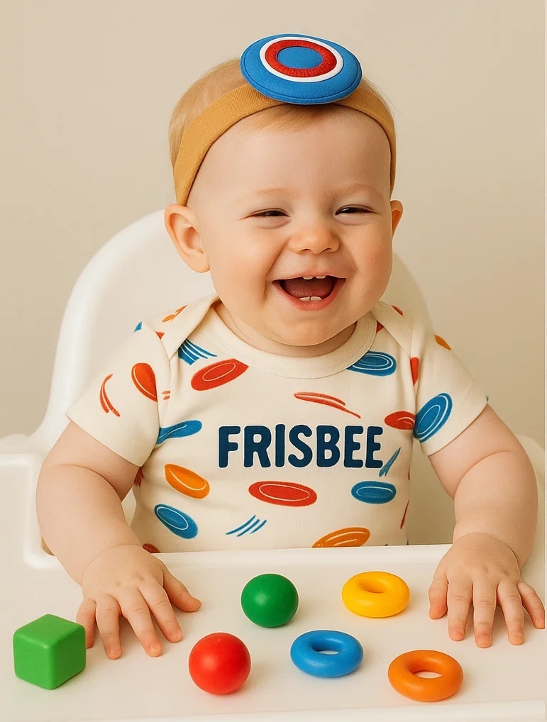 Baby Frisbee Headband - Soft and Colorful Cotton Headband for Babies