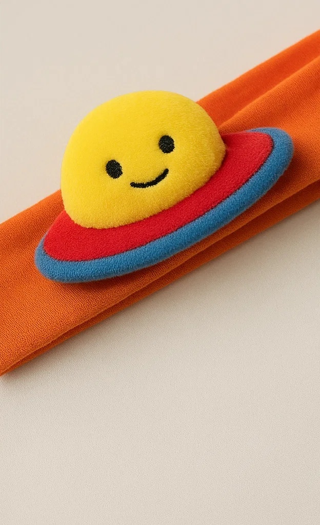 Smiley Planet Baby Headband - Soft Cotton Headband with Fun and Colorful Design