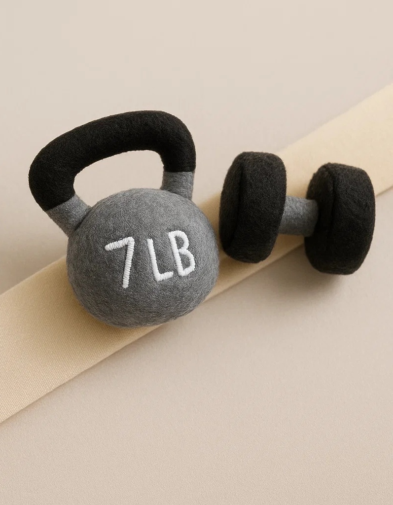 7LB Kettlebell Baby Headband - Soft Cotton Headband with Fun Gym-Inspired Design