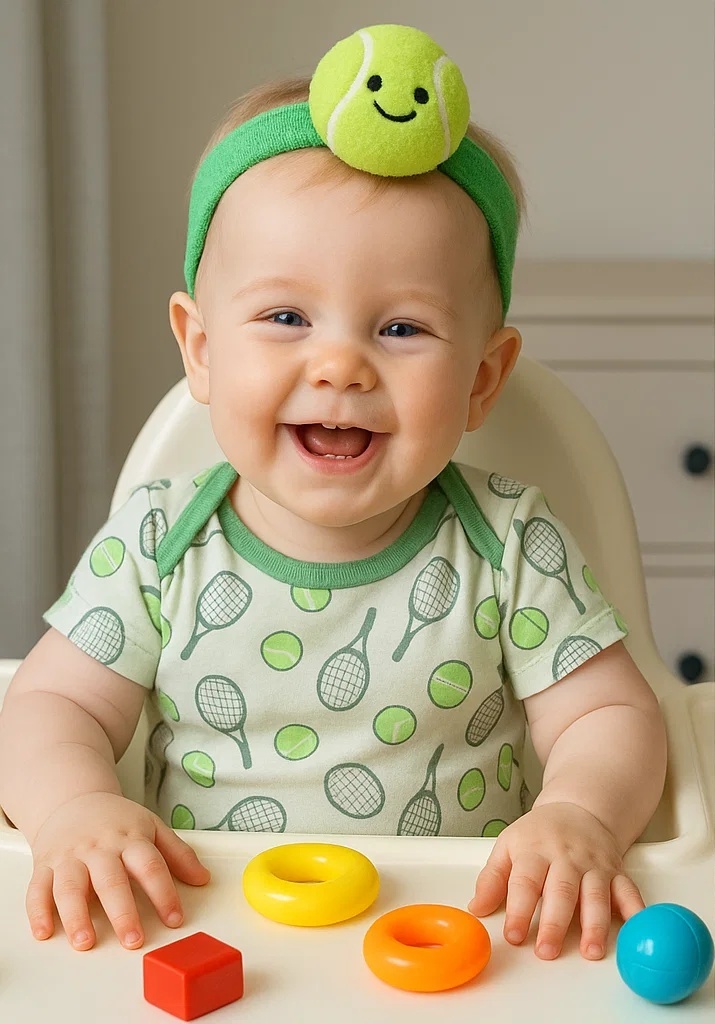 Game, Set, Smile! Baby Tennis Ball Headband