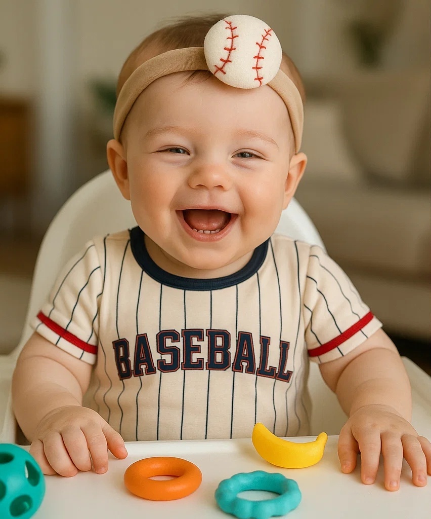 Tiny Slugger Baseball Baby Headband