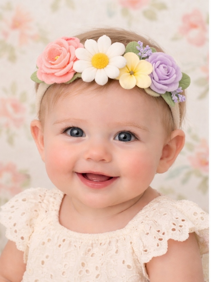 Diadema de corona de flores