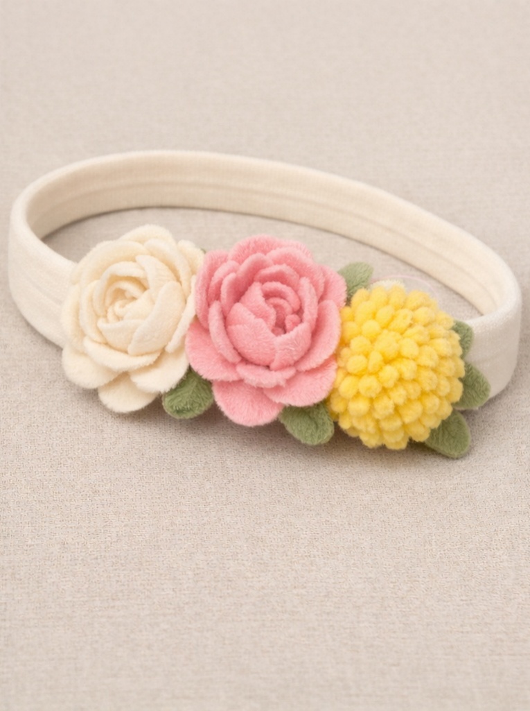 Blumenkranz Haarband in Rosa