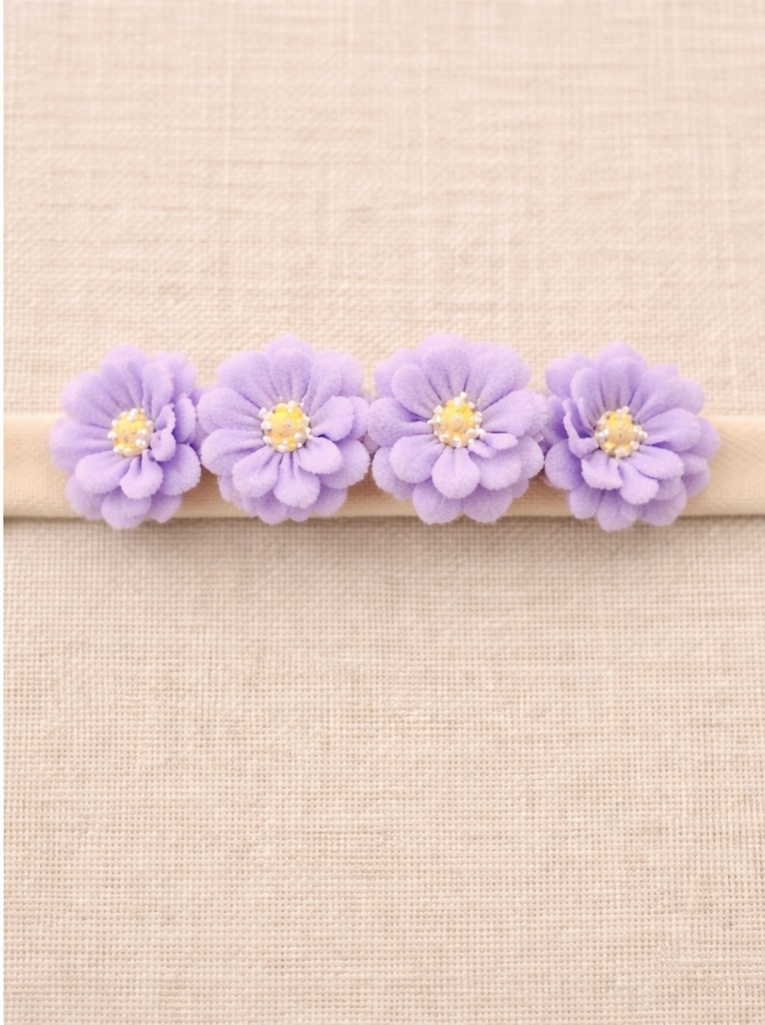 Baby Headband with Lavender Flowers