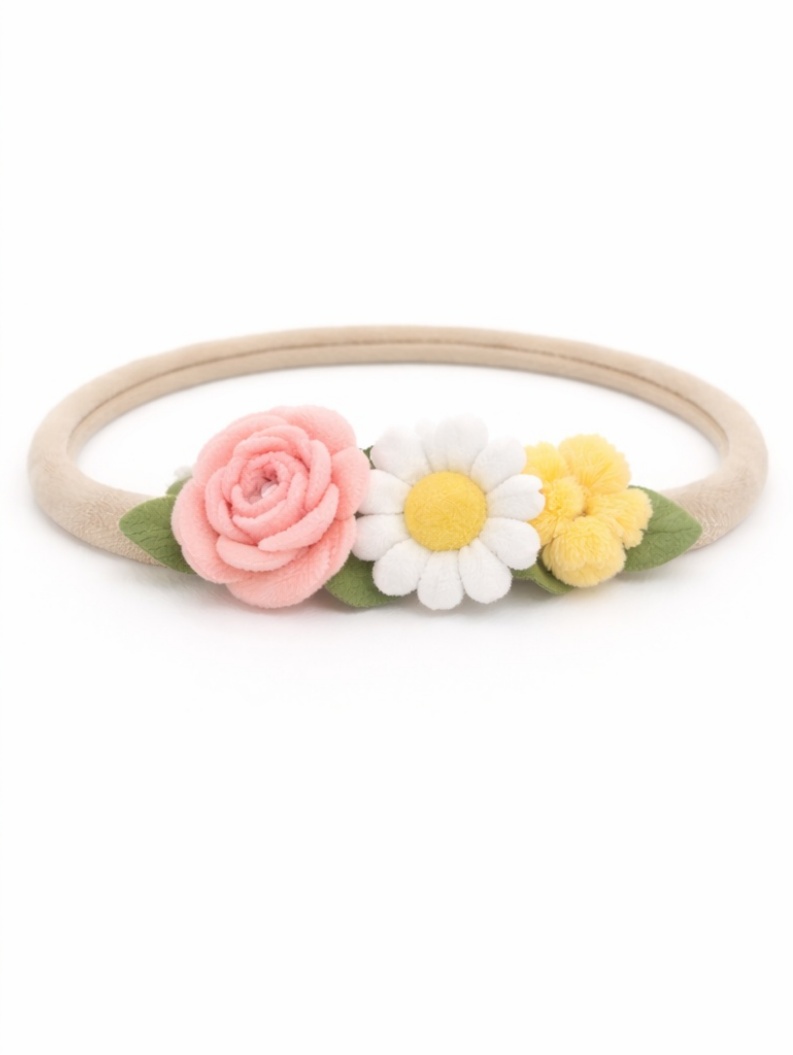 Serre-tête Bébé Rose et Marguerite
