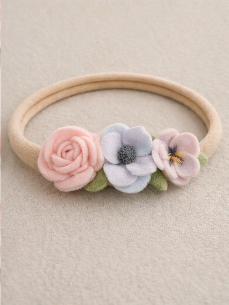 Blush Rose & Lavender Dream Baby Headband