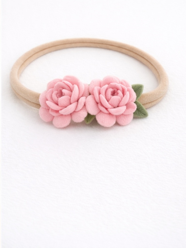Blush & Ivory Petal Baby Headband