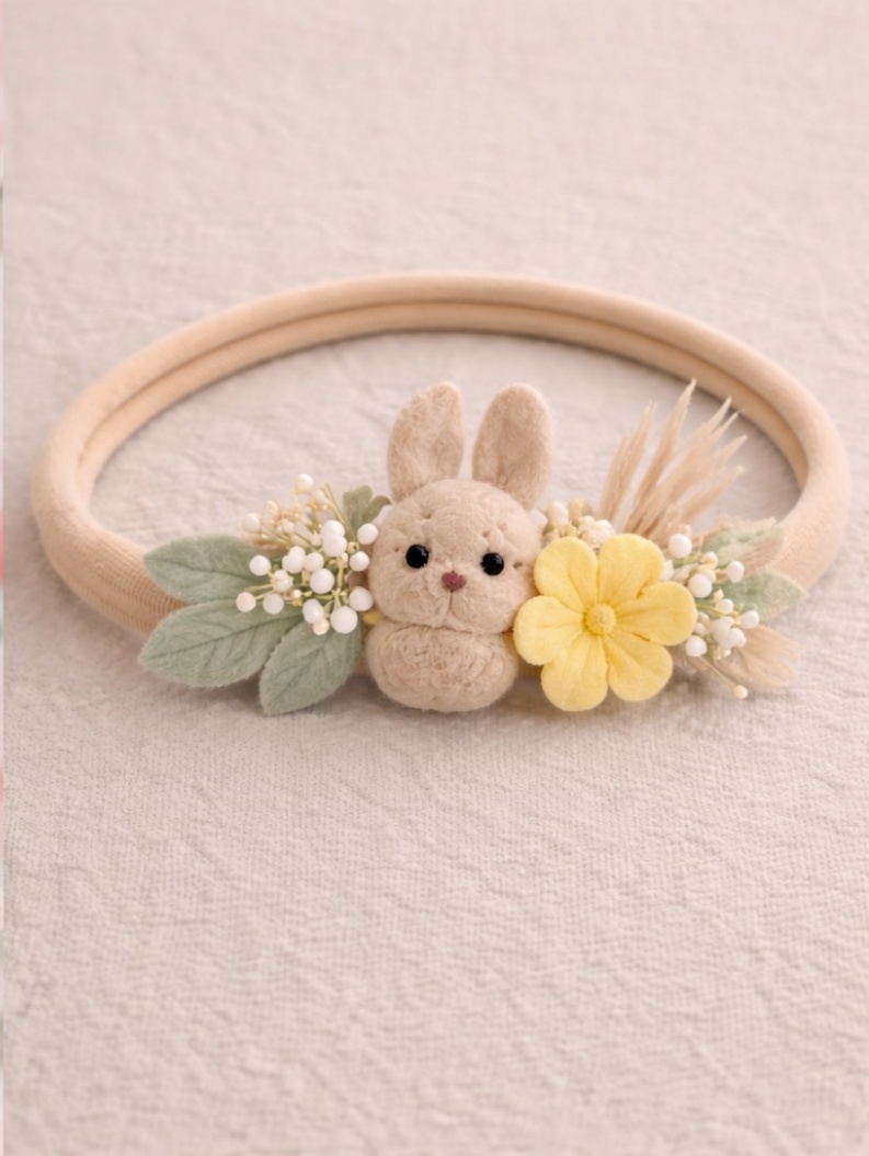 Bunny Meadow Baby Headband