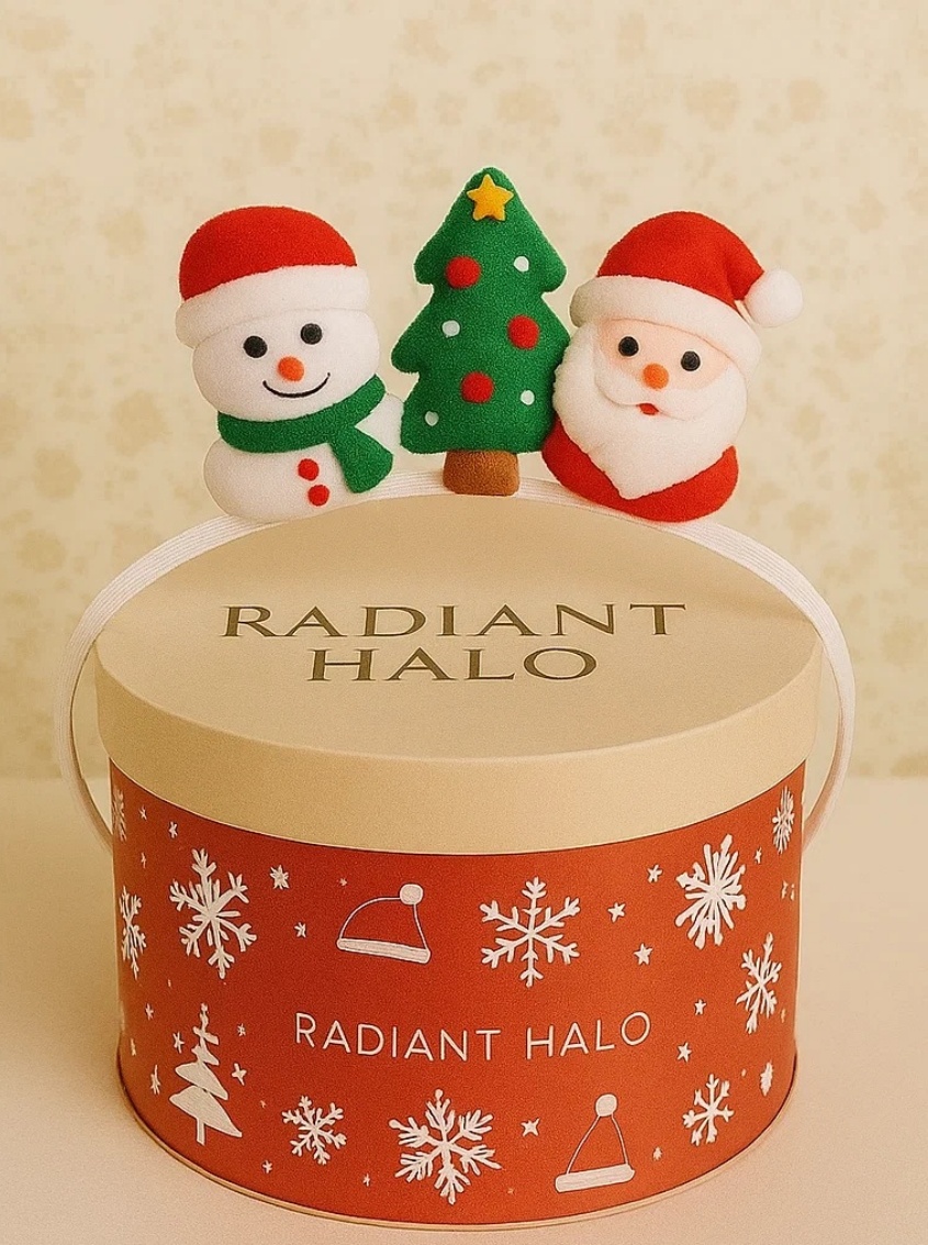 Tiara Natalina para Bebês com Boneco de Neve, Árvore e Papai Noel - Presente de Natal Fotográfico