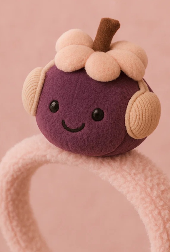 Beebide peapael mangustaniga | Talvine plüütsõbralik disain kõrvaklappidega