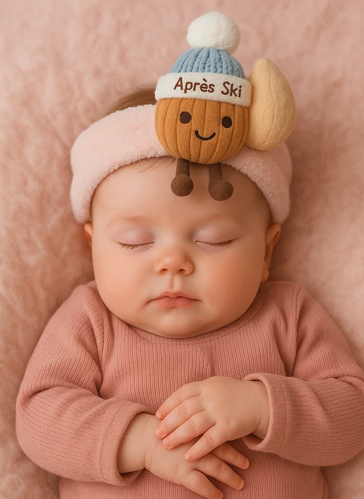 Ski Goggles Nut Baby Plush Headband – Blue Hat Snow Fun Edition