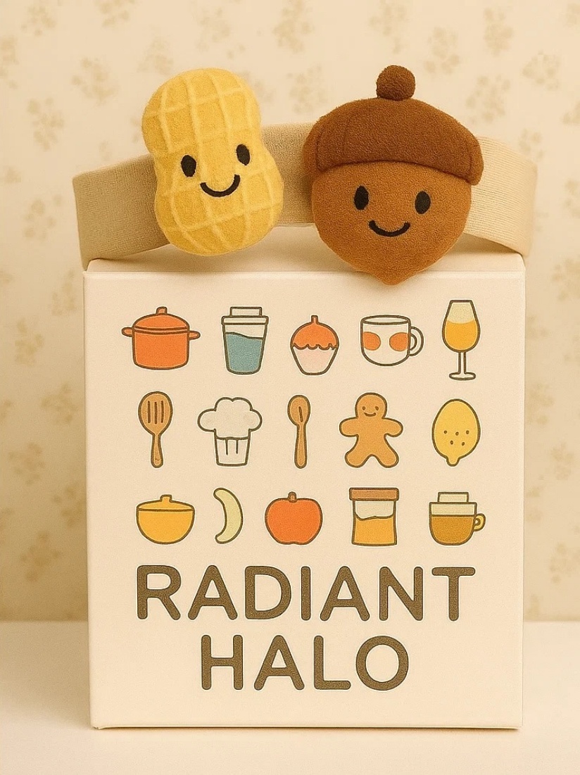 Peanut and Acorn Baby Headband