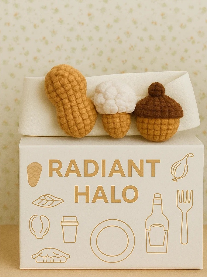 Peanut, Ice Cream, and Acorn Baby Headband