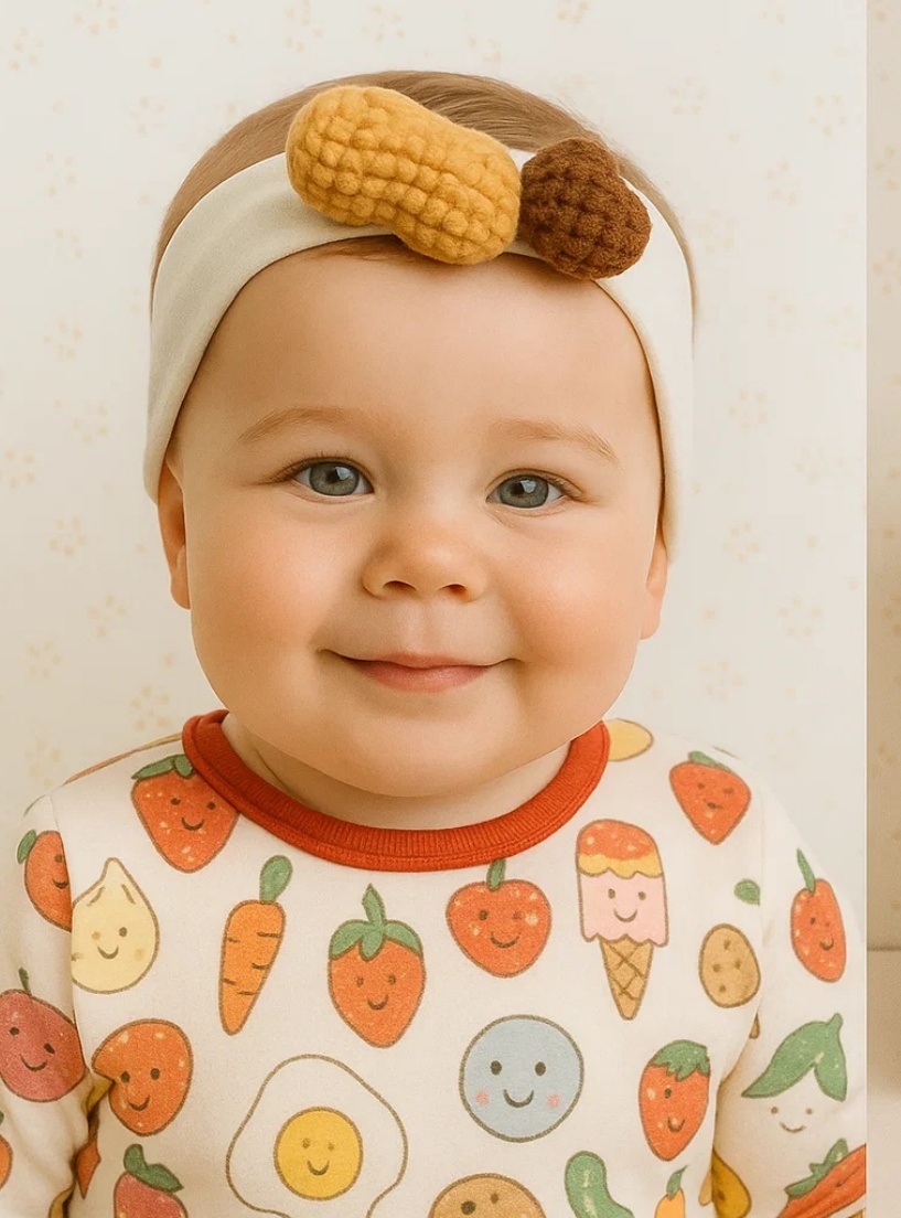 Acorn and Daisy Baby Headband