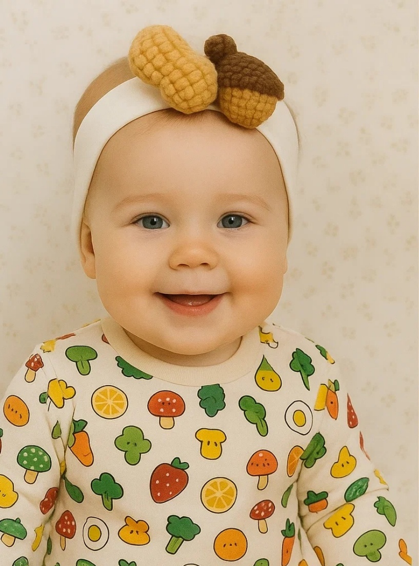 Peanut, Ice Cream, and Acorn Baby Headband