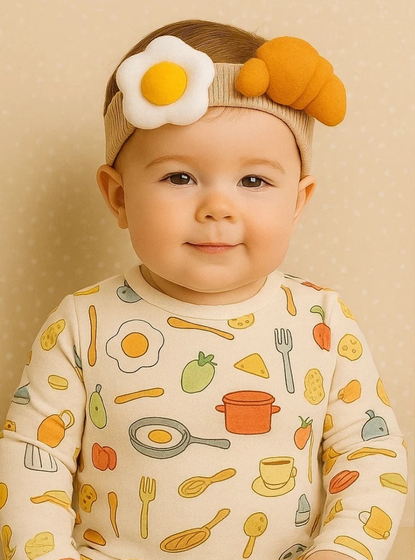 Armas beebi pea rind väga armas Donut ja praetud muna pehmed mänguasjad