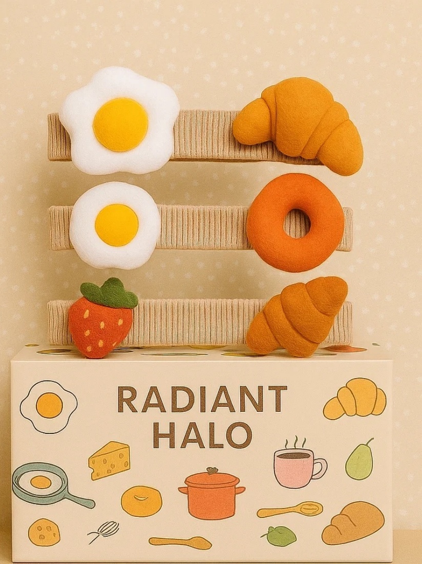 Armas beebi pea rind väga armas Donut ja praetud muna pehmed mänguasjad