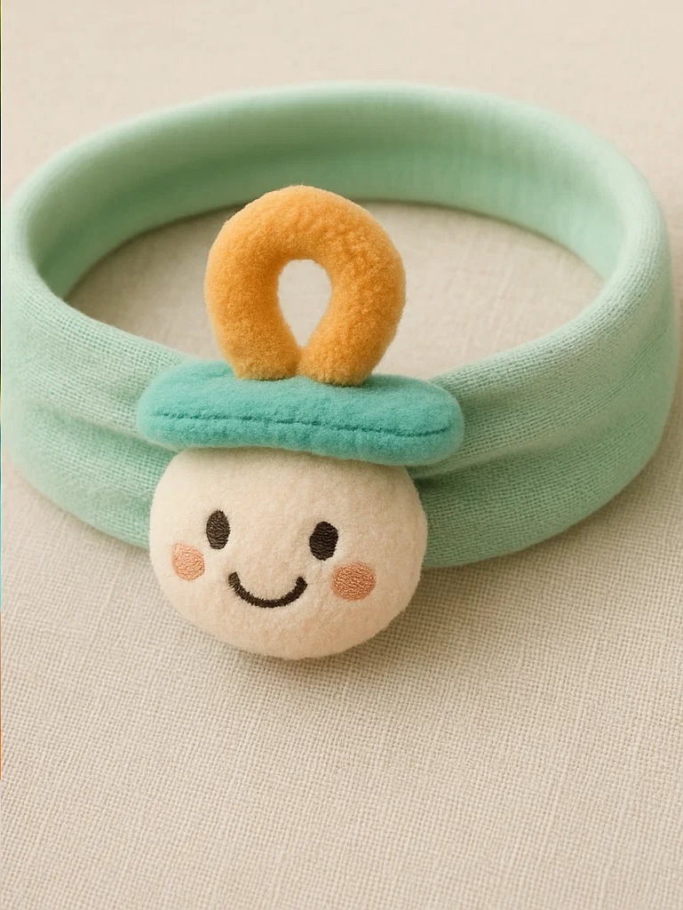 Bandeau bébé tétine | Accessoire en peluche doux et original