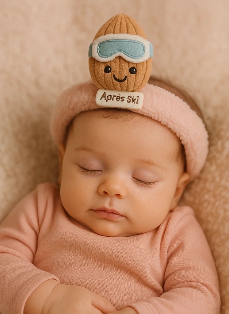 Après-Ski Chestnut Baby Plush Headband – Snowy Adventure Edition