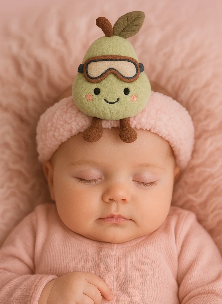 スノーパール・ベビーヘッドバンドぬいぐるみ付き - 冬季限定フルーツシリーズ