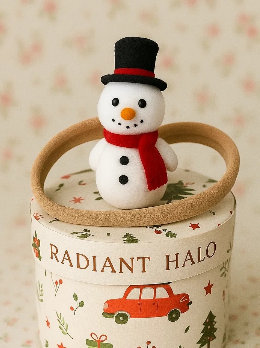 3D Christmas Snowman Cute Baby Headband