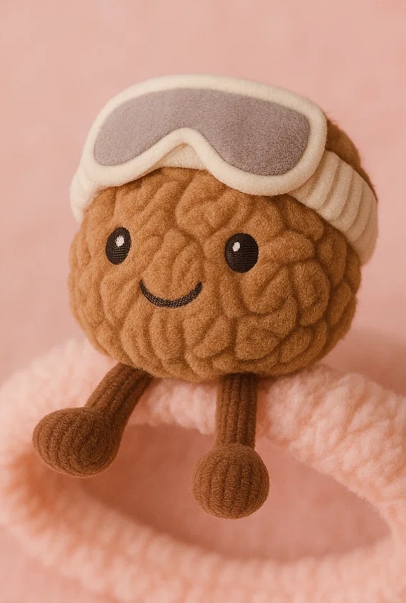 Tiara de Bebê com Brinquedo de Noz – Edição de Inverno com Óculos de Esqui