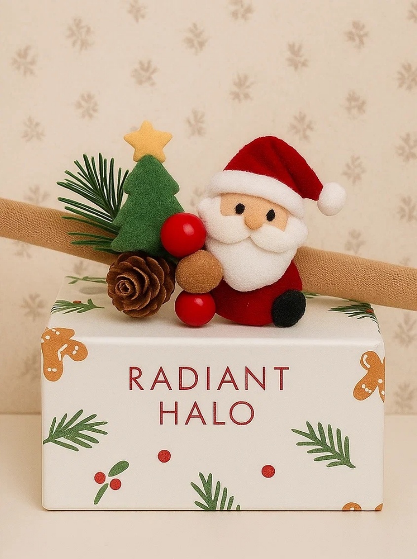 Santa Claus, Christmas Tree & Pinecone Baby Headband