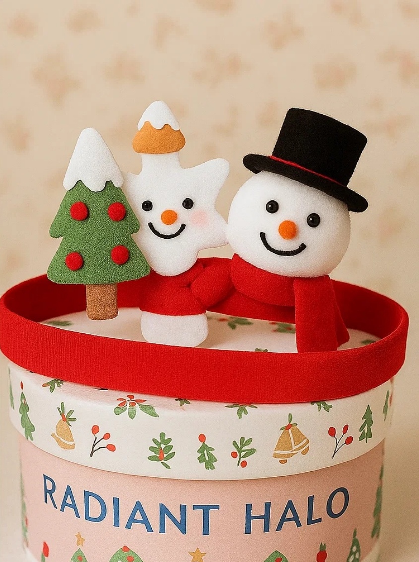 Schneemann und Schneeflocke Weihnachts Baby Stirnband