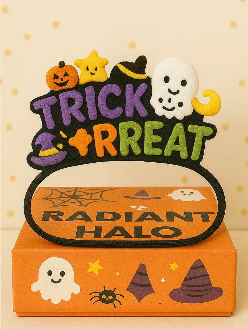 Trick or Treat Halloween Baby Headband mit Süßigkeiten und Gespenstern