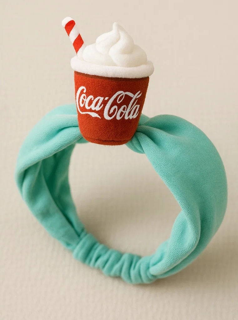 Bandeau Bébé Style Boisson Gazeuse avec Crème Fouettée | Cola Drink Style Baby Headband with Cream Swirl