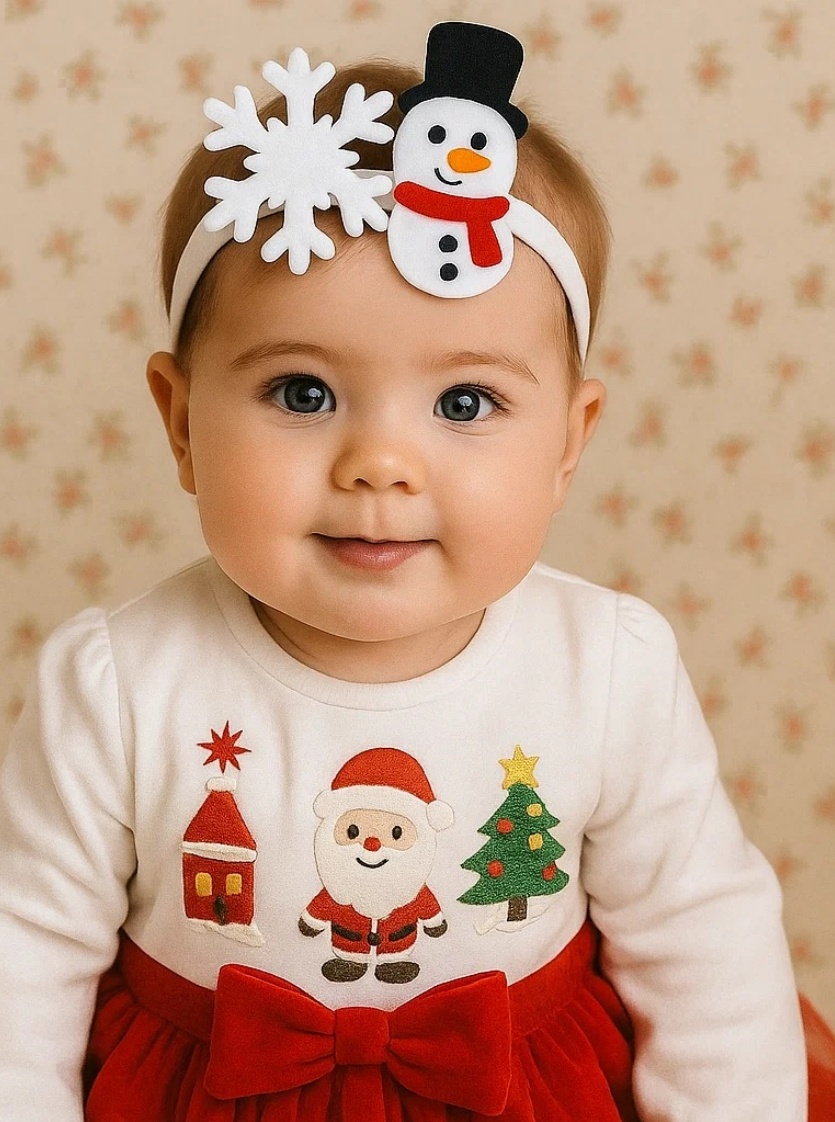 Reindeer & Snowman Winter Wonderland Baby Headband