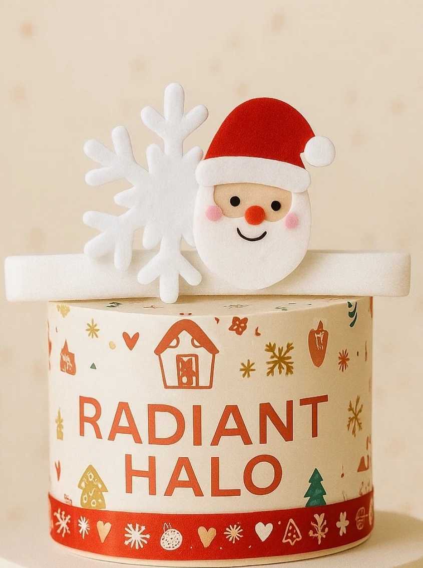 Santa Claus & Snowflake Soft Baby Headband