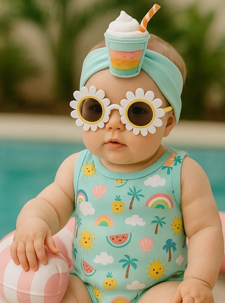 Whipped Joy Rainbow Drink Baby Headband – Sweet Summer Vibes