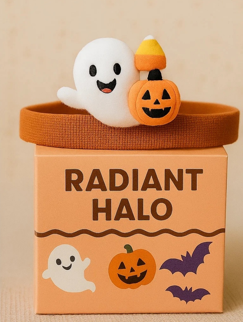 Spooky Sweet Ghost & Pumpkin Baby Hairband for Halloween