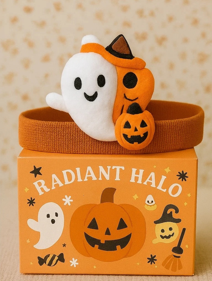 Pumpkin Patch Ghost Baby Headband – Halloween Fun