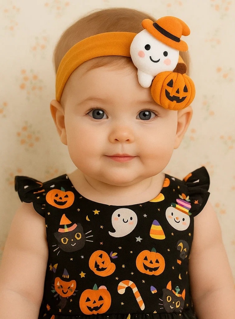 Halloween Geister & Kürbis Baby Haarband