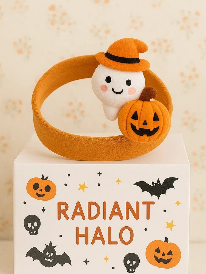 Halloween Geister & Kürbis Baby Haarband