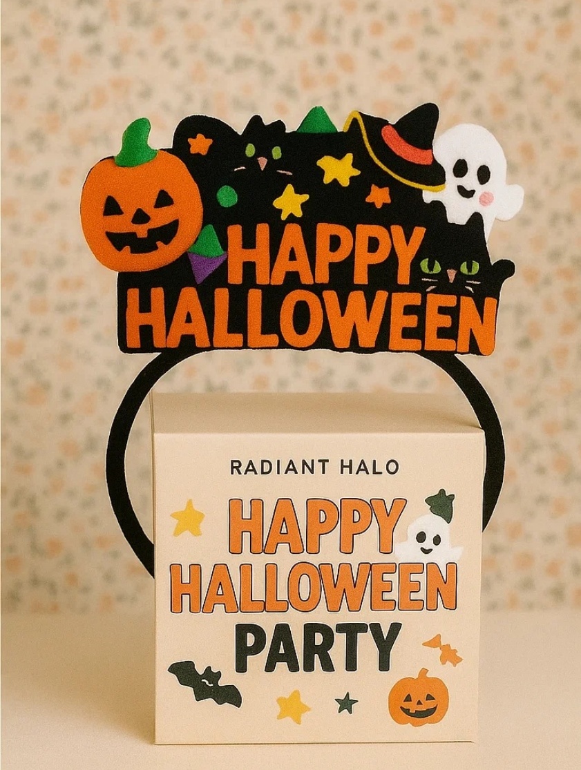 Bandeau Bébé Citrouille et Fantôme Halloween