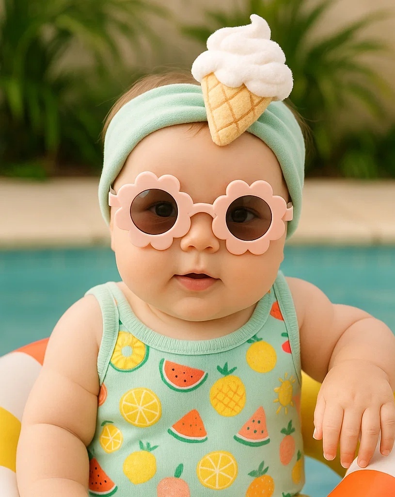 Dětská Čelenka – Roztomilý Mangový Zmrzlinový Pohár pro Letní Dny