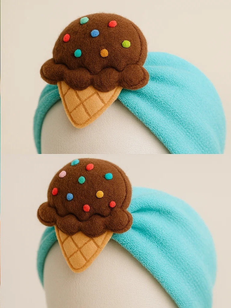 Baby Ice Cream Headband with Pink Sunglasses