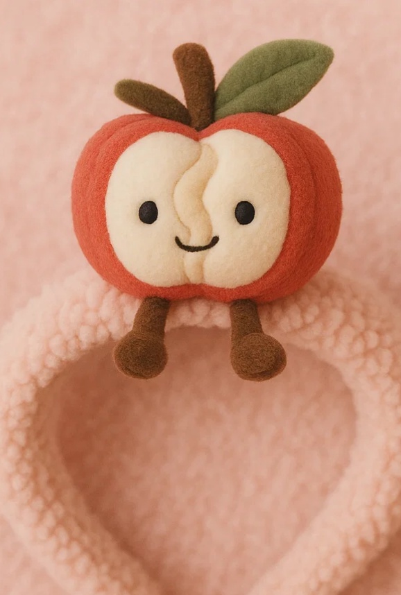 ベビー用のりんごヘッドバンド かわいいぬいぐるみ付き