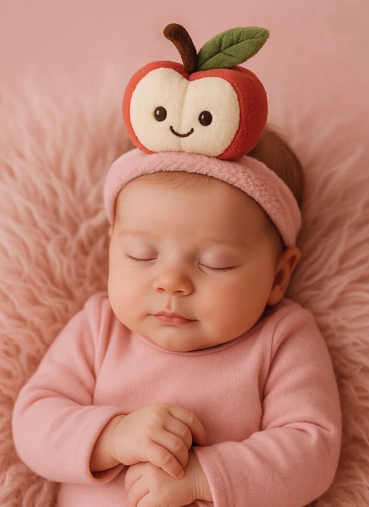 Baby Kopfschmuck mit niedlichem Apfel Plüschtier