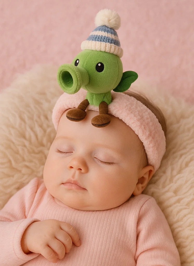 Radiant Halo Brinquedo de Pelúcia Headband para Bebê com Chapéu e Acessórios